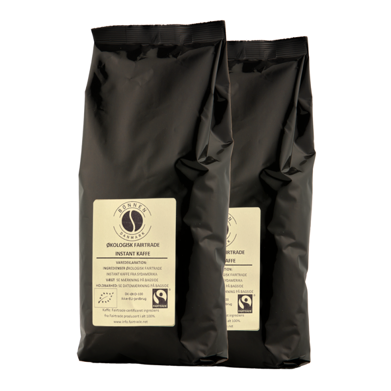 Økologisk fairtrade instant - Bønnen Colombia kaffe, 18 x 250 g