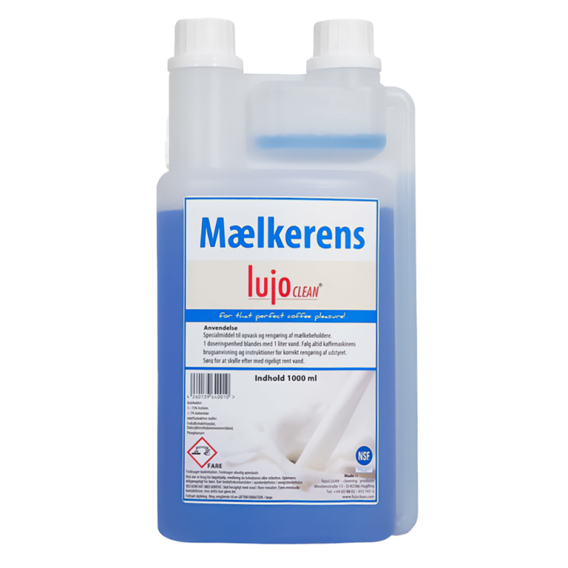 Lujo rensevæske blå til mælkedel, 1000ml